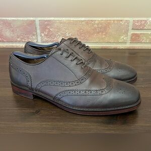 Polo Ralph Lauren Oxford Wingtip Baroque Mens 10 D Brown Leather Lace Up
